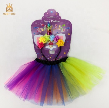 Hot Sale Kids Baby TUTU Skirt Dress & Unicorn Horn Headband Set 2024