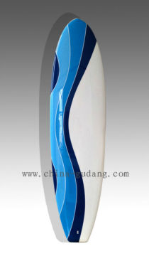 Blue wave design fiberglass Mini surfboard