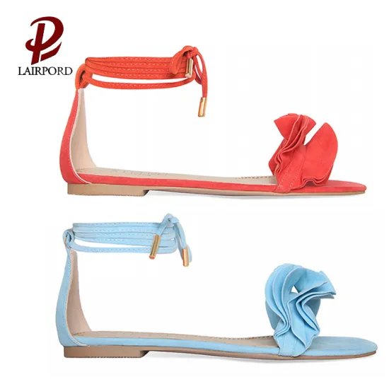 lace strappy cute flat sandals  for girls