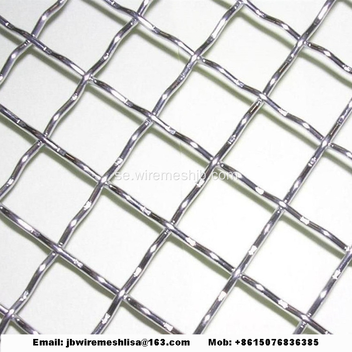 304 Rostfritt stål Crimped Wire Mesh