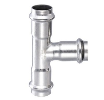 Stainless Steel Tee Fitting V Profile Mapress Fitting