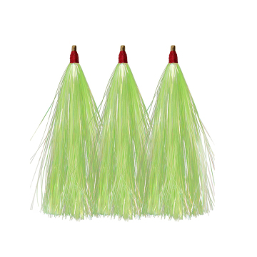 Golden Brass Head Bucktail Teaser con diversos colores intermitentes de mylar