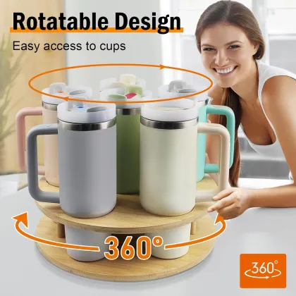 Rotatable Stanley Cup Organizer for Kitchen Cabinets