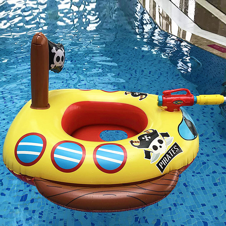 Inflatable pirate Pool Seat Float Toddlers Swim Float