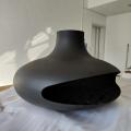 indoor corten ssteel black hanging fireplace fire pit