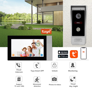 WiFi 7 Inch Touch Screen Two-Way Security Doorbell Kit: Villa Outdoor Wired Video Door Phone