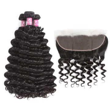 High Quality 13x4 Virgin Brazilian Hair Curly  Frontal