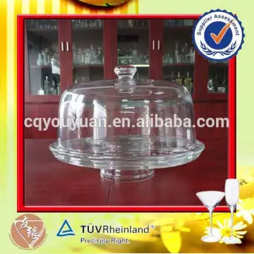 China unique design large glass cake dome wholesale