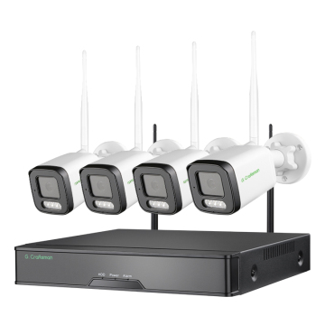 4 Channel 5MP IP67 Outdoor WIFI Cameras System with NVR Kits and XMEYE APP