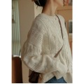 Heavy pullover thick pure cashmere sweater