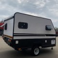 Classic car house trailer travelling caravan off road