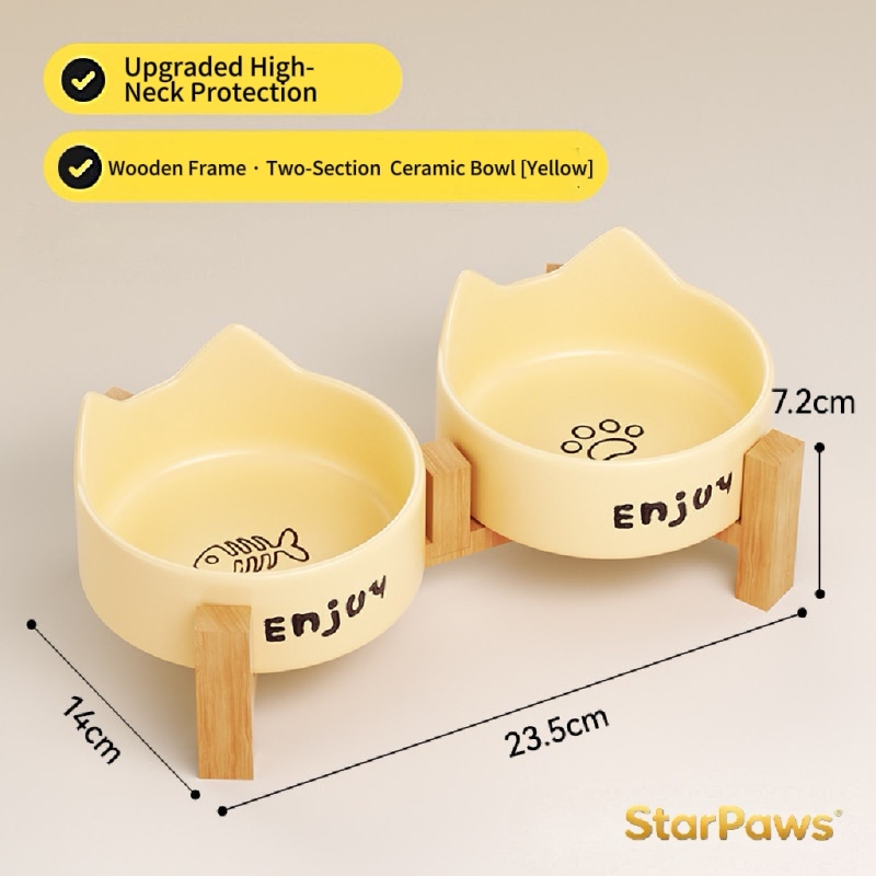 Ceramic Elevated Anti-Slip Pet Bowl