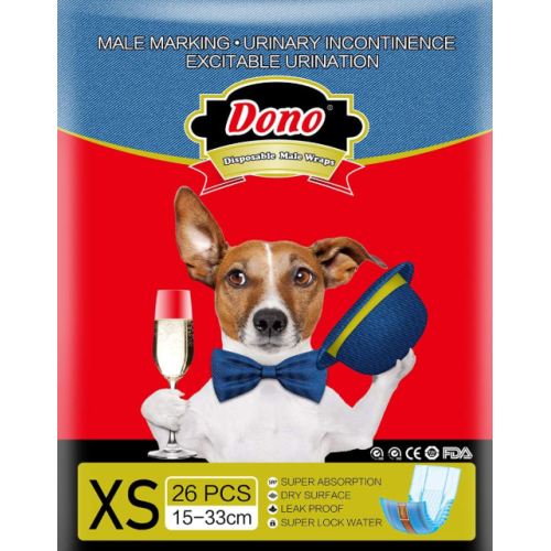 Fraldas de cão descartáveis ​​para cães machos