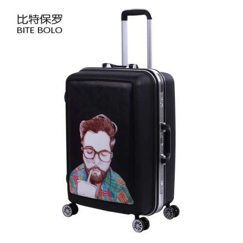 Phim hoạt hình đáng yêu đáng yêu trẻ em hành lý xe đẩy túi xách Suitcase