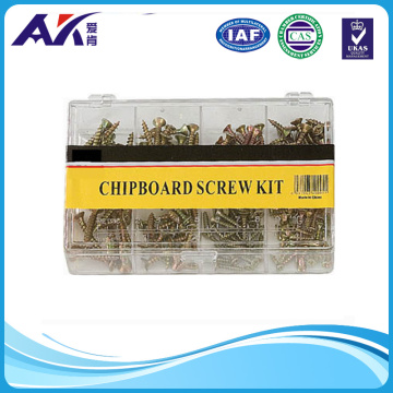 Assorted Yellow Zinc Plated Csk Head Chipboard Screw