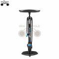 High-pressure bicycle floor pump with gauge