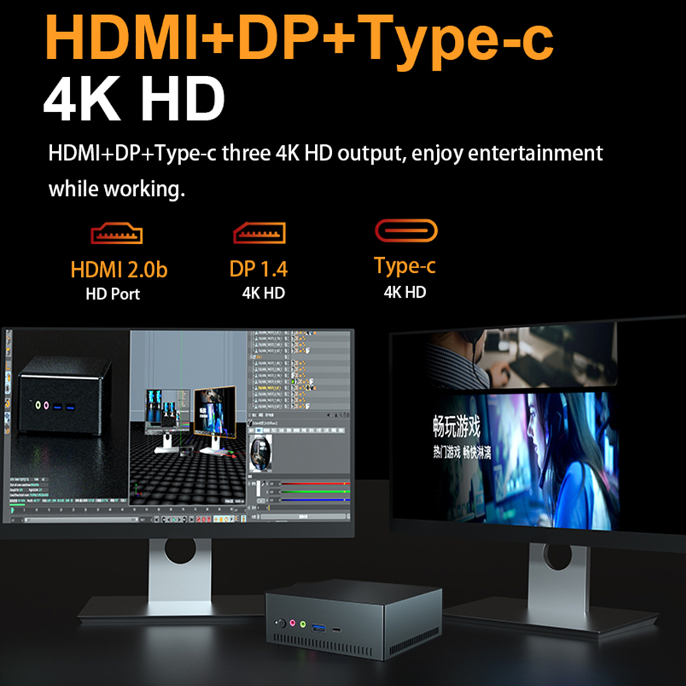 x68 AMD Mini PC With DDR4 RAM Single LAN