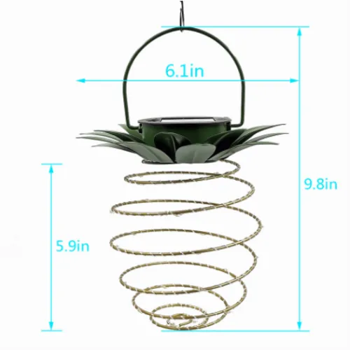 ​Solar Wrought Iron Pineapple Lights