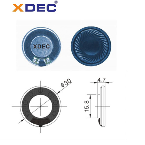 Passive neodymium 30mm 8ohm 1.5w mylar speaker