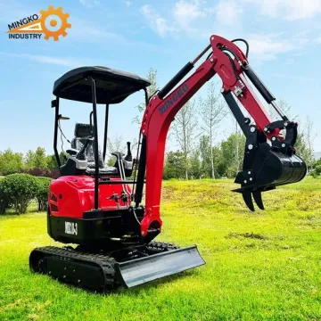 Mini Excavator with Swing Boom and Track Extension