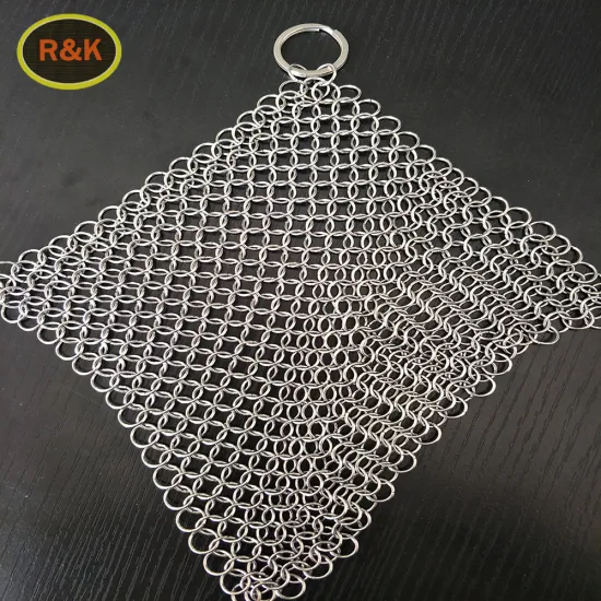 The most popular stainless steel chainmail scrubber
