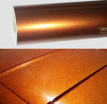 metallic diamond gloss gold car vinyl wrap