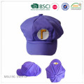 White 2D Embroidery Octagonal Cap Wholesale