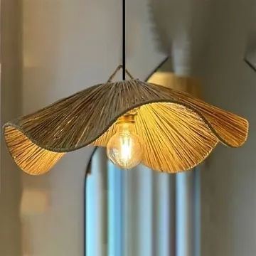 Factory Wholesale Black Resin Pendant Lamp with Hemp Rope for Living Room and Study - RP0342