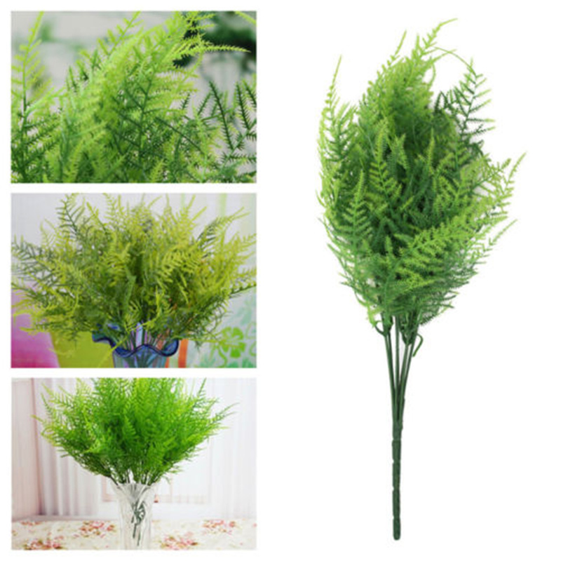 Fake Plants 7 Stems Artificial Asparagus Fern Grass Bushes Flower Home Office Deor Decorative Plant Plastic Green Plants