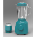 Stainless steel blender with glass jar