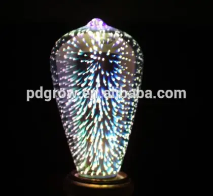 Color Changing ST64 Fireworks decoration 3D LED bulbs Led Christmas Fireworks Light Outdoor Led Chasing Christmas Lights