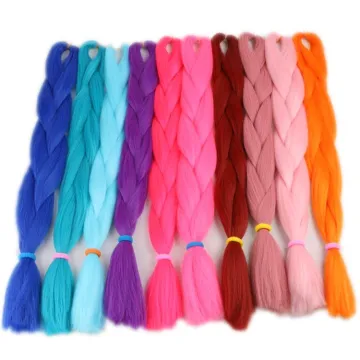 Wholesale Price HARMONY 80g Solid color Synthetic Box Braiding Hair Synthetic Jumbo Braid Hair Extension