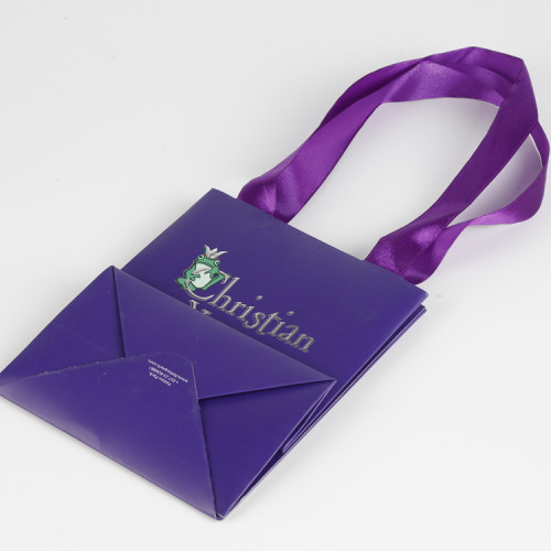Printed Flat Handle Colored Mini Bulk Paper Bag