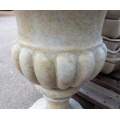 Natural White Marble Cups with Rounded Edges Pair