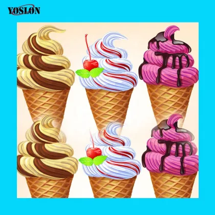 YSN-218S Purple/Orange/Blue Ice Cream Maker Machine