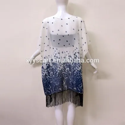 Hangzhou factory ladies fashion wholesale chiffon shawl