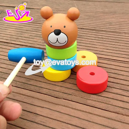 fashion children musical wooden toy bear W11G030
