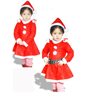 CM25 clothes Christmas Santa Claus costume performances dress costumes for children 0-3 years old girls and boys