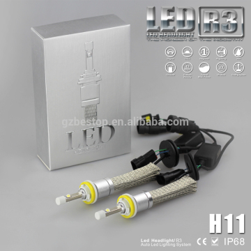 40w 9600LM XHP-50 led chip led car headlight with h11 car bulb