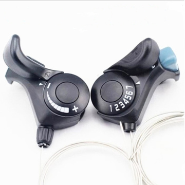 3x7 Speed Thumb Shifter Levers Combo for Mountain Bike with Internal Cables - Bicycle Accessories