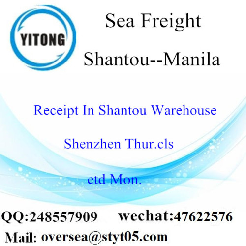 Shantou Port LCL Konsolidierung nach Manila
