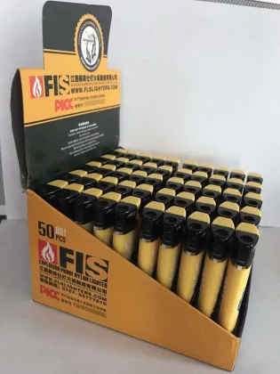 Custom yellow windproof electronic lighter