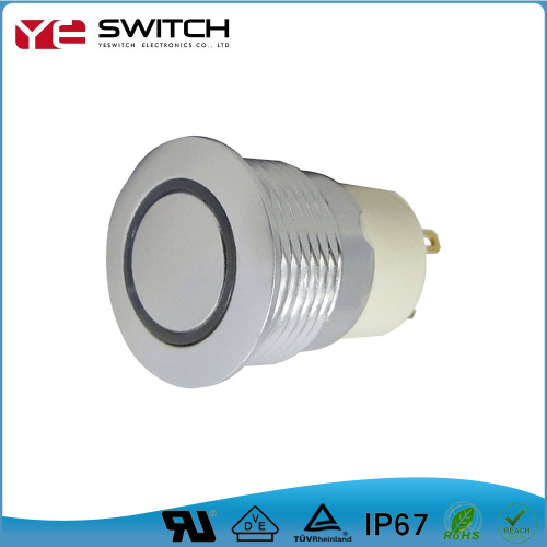 16 mm illuminated lamp self return waterproof switches