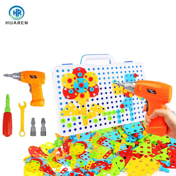 DIY Preschool Learning: Stacking Screw Toy Blocks & Model STEM Building Blocks with Tools