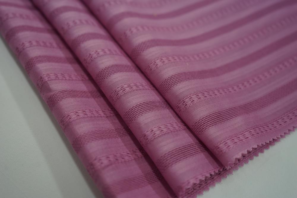 Cotton Warp Way Stripe Dobby Fabric