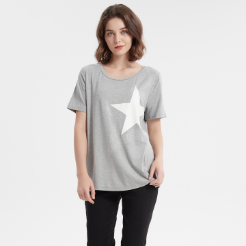 Short sleeve lady leisure blouse for summer