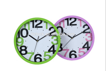 2016 fashion plastic wall clock cheap wall clock