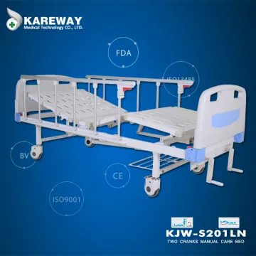 plastic head and foot hi-low manual hospital bed for clinic
