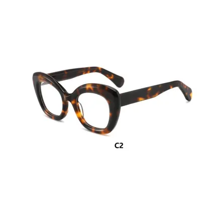 Round Vintage Acetate Designer Glasses Frames: Luxury Brand Eyewear for Men and Women - Myopia & Optical Prescription Eyeglasses