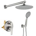 Brushed Nickel Wall Mount Shower Set For Home